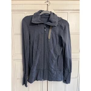 Lululemon size 6 dark gray hoodie jacket zip up